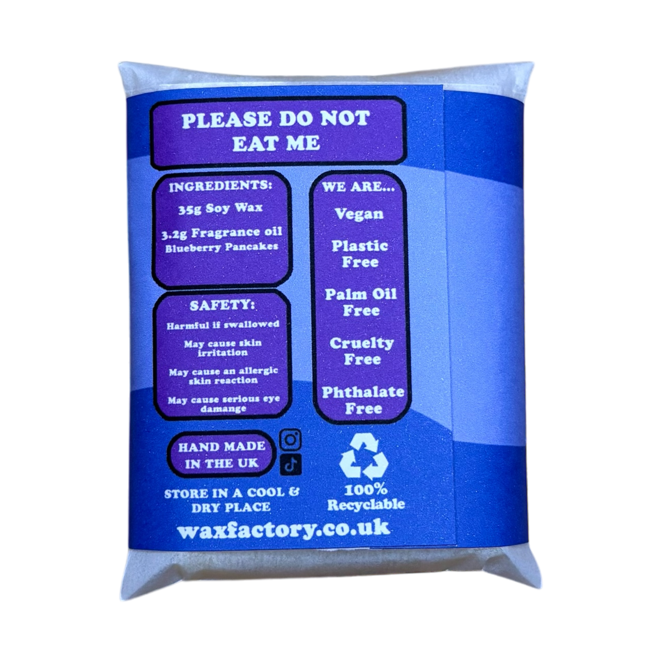 Blueberry Pancakes small wax melt Bar