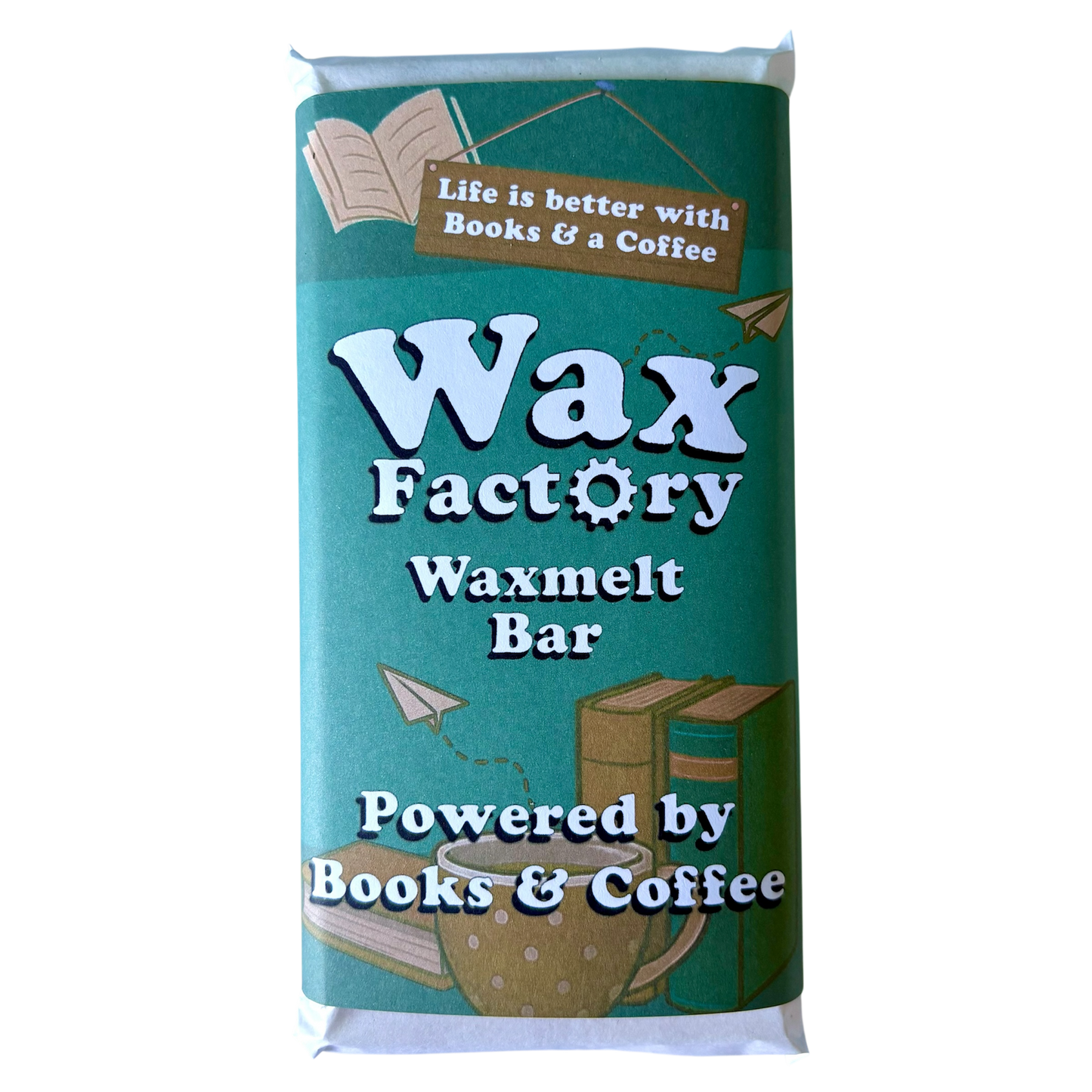 Powered by Books & Coffee large wax melt bar