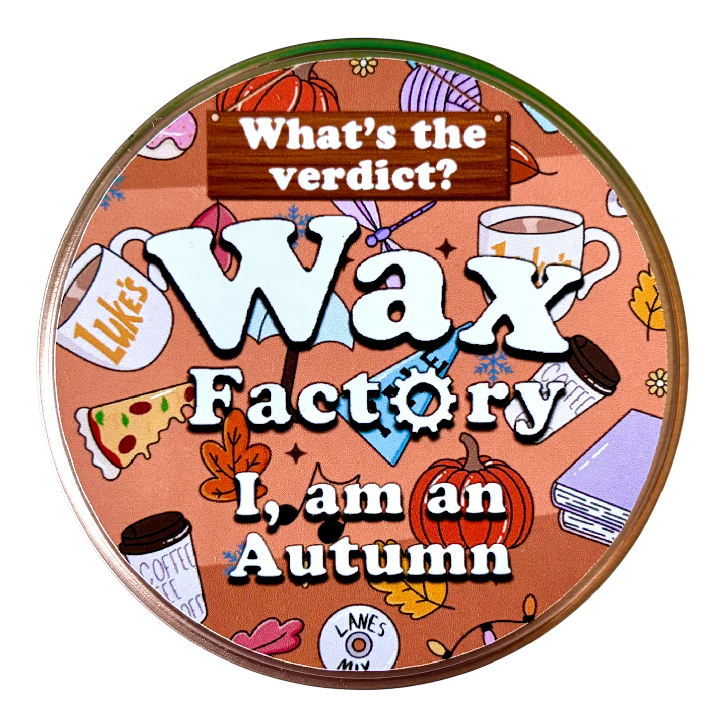 I, Am An Autumn small tin candle