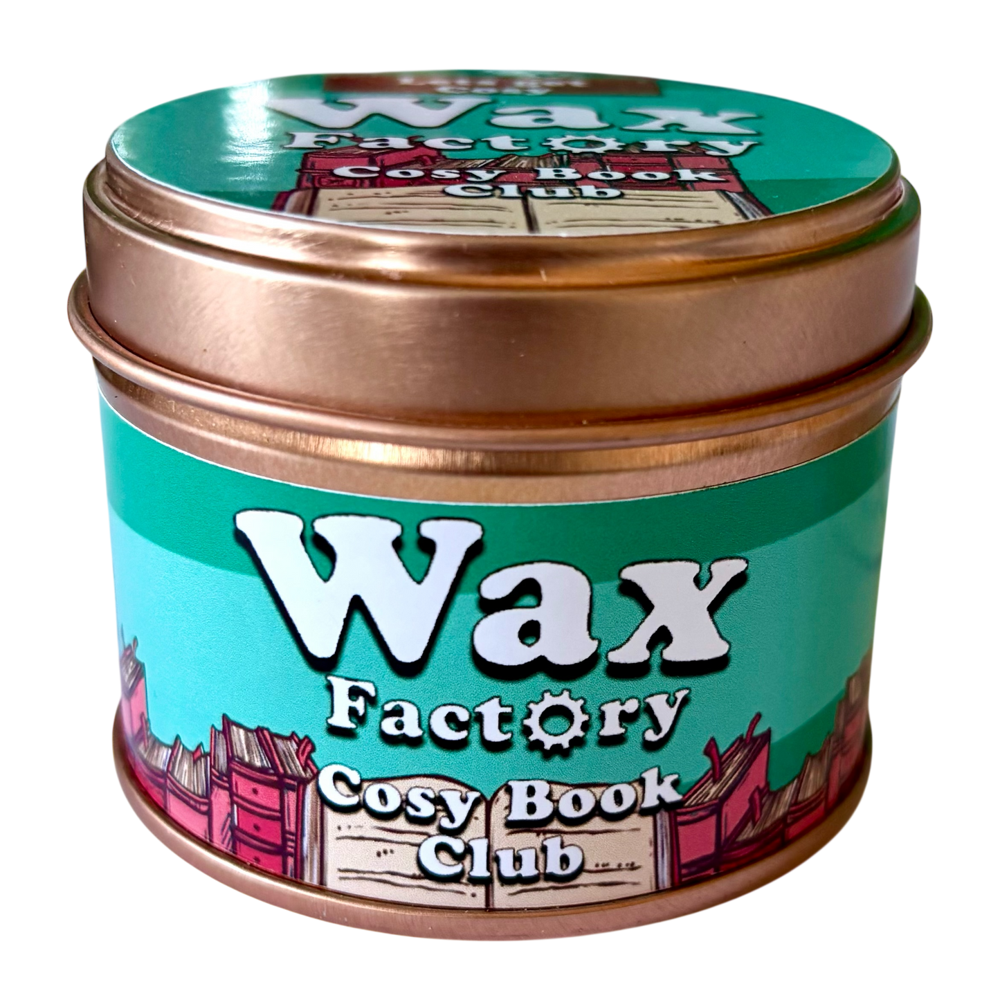 Cosy Book Club small tin candle