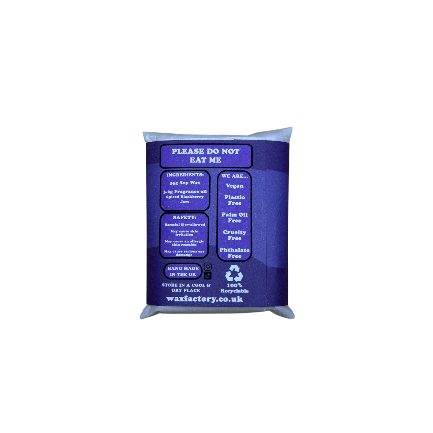 Spiced Blackberry Jam small wax melt bar