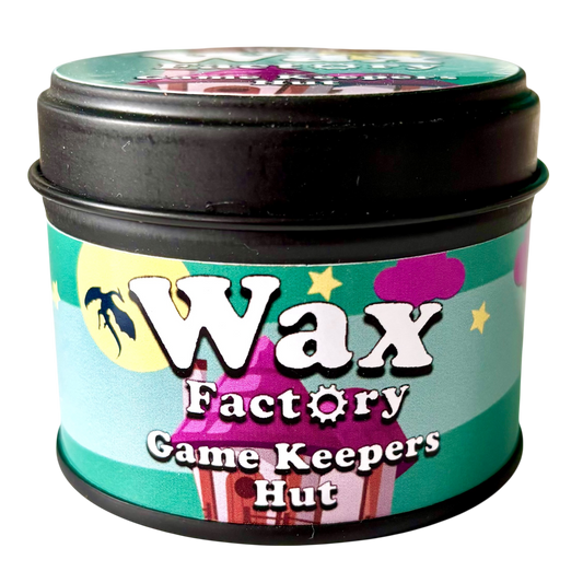 Game Keepers Hut small tin candle