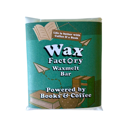 Powered by Books & Coffee small wax melt bar