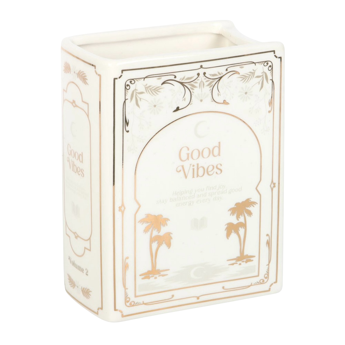 White Book Shaped Vase