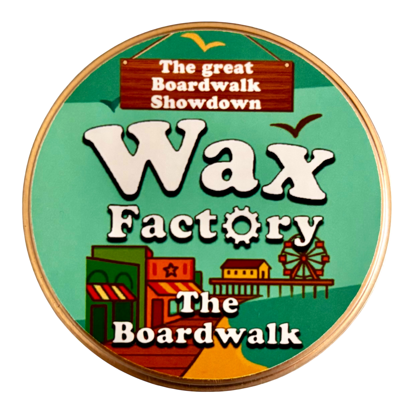 The Boardwalk small tin candle