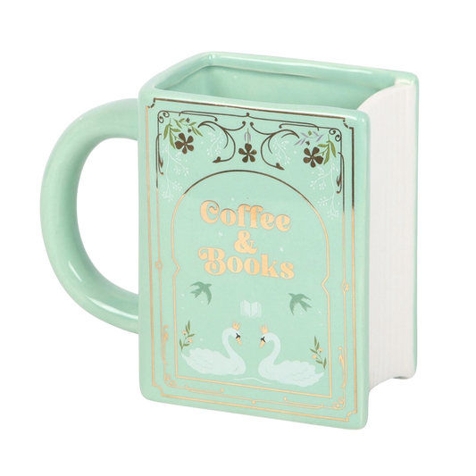 Coffee & Books Green Book Mug