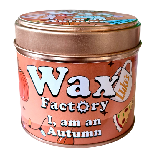 I, Am An Autumn large tin candle