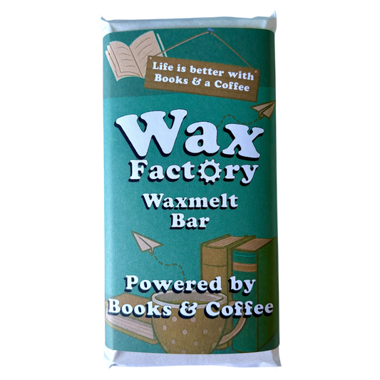 Powered by Books & Coffee large wax melt bar