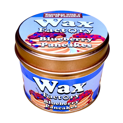 Blueberry Pancakes small tin candle