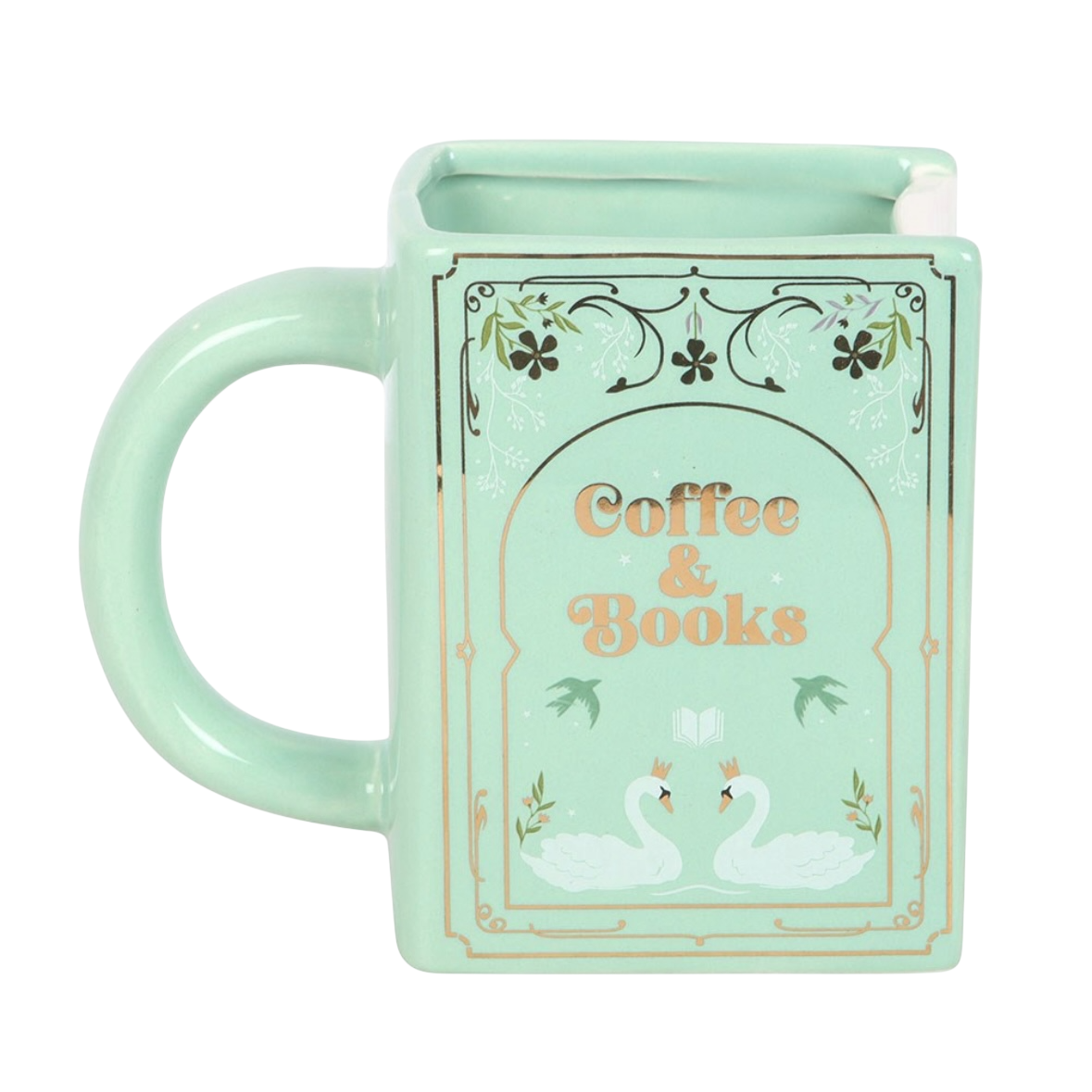 Coffee & Books Green Book Mug