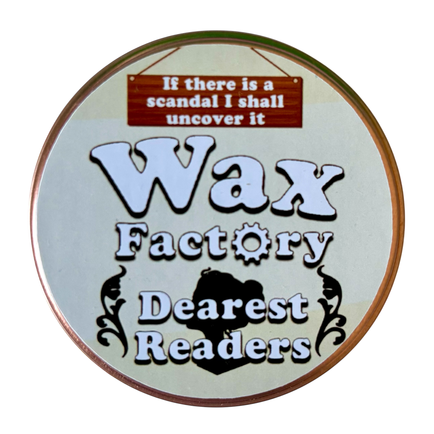 Dearest Readers small tin candle