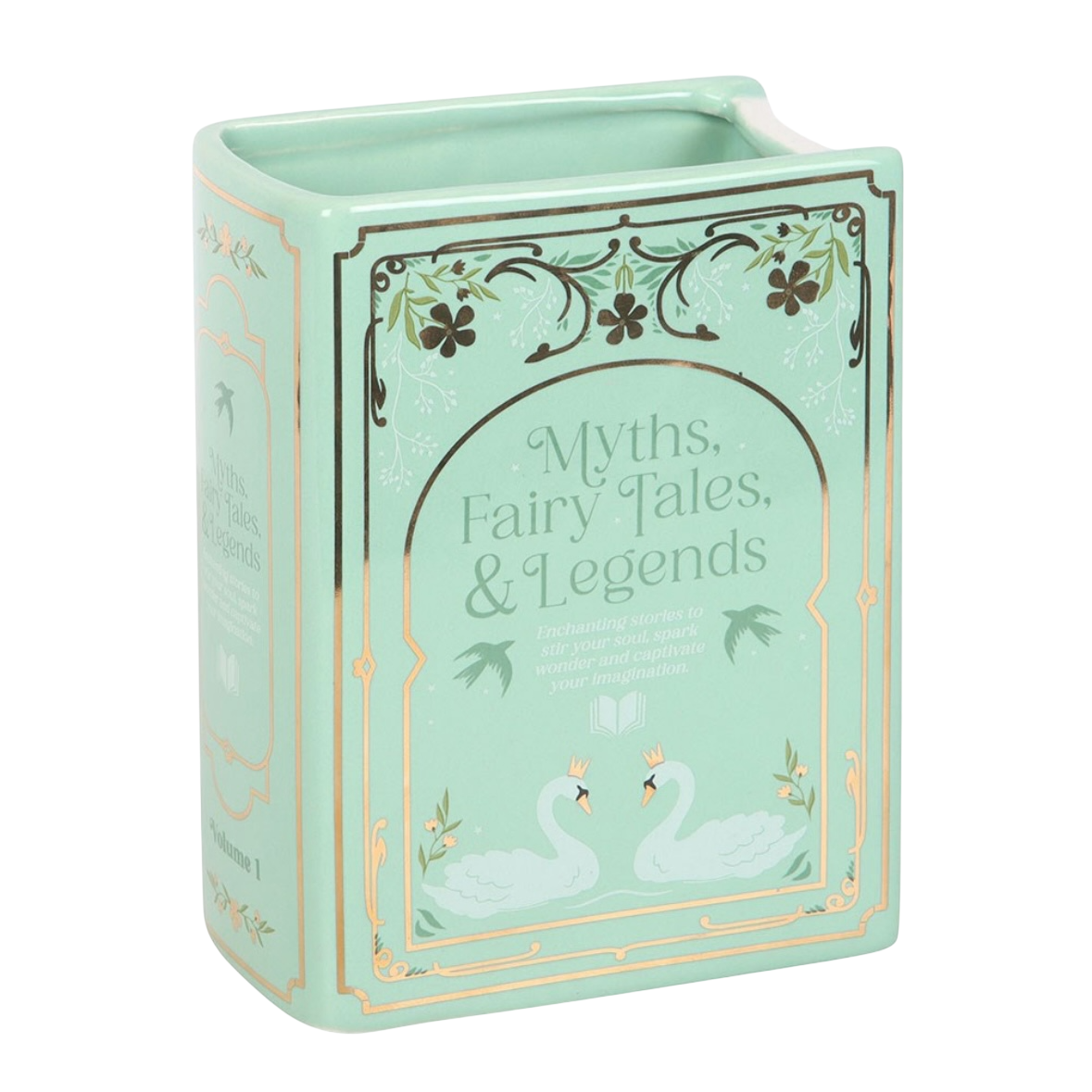 Green Book Shaped Vase