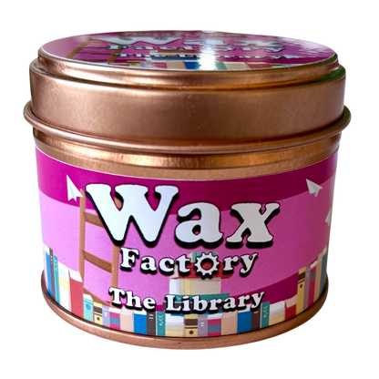 The Library small tin candle