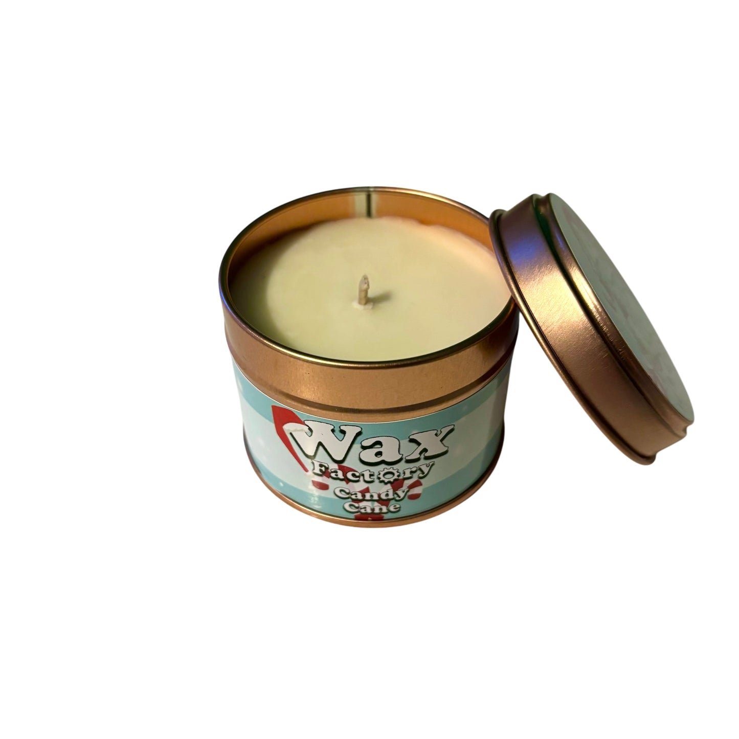 Candy Cane small tin candle