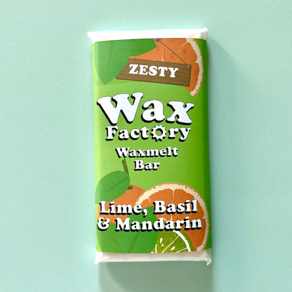 Lime, Basil & Mandarin large wax melt bar